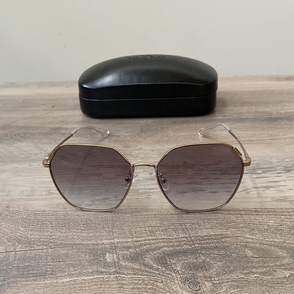 Coach Metal Hexagon Sunglasses - Picture 5 of 9
